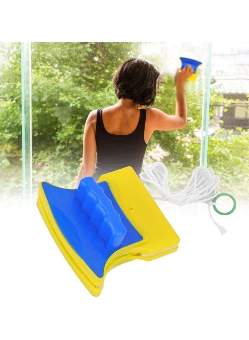 Magnetic Double Sided Glass Window Cleaner Blue/Yellow - Image 1