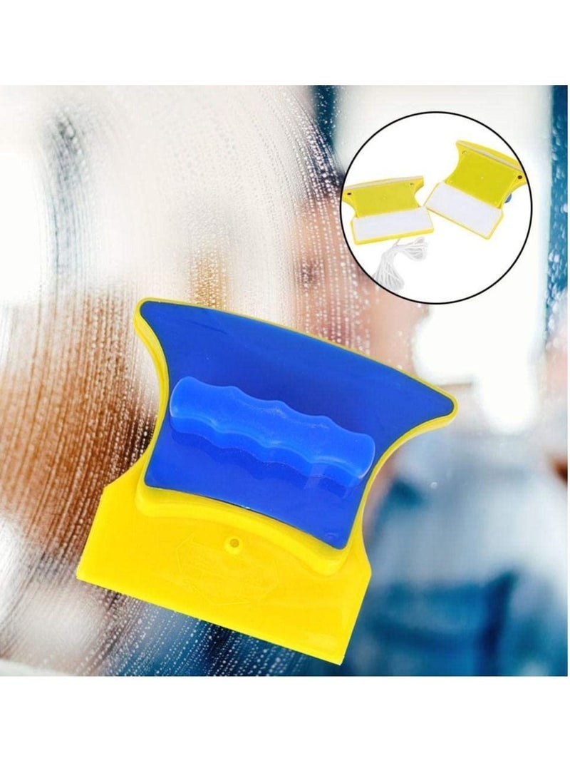 Magnetic Double Sided Glass Window Cleaner Blue/Yellow - Image 3
