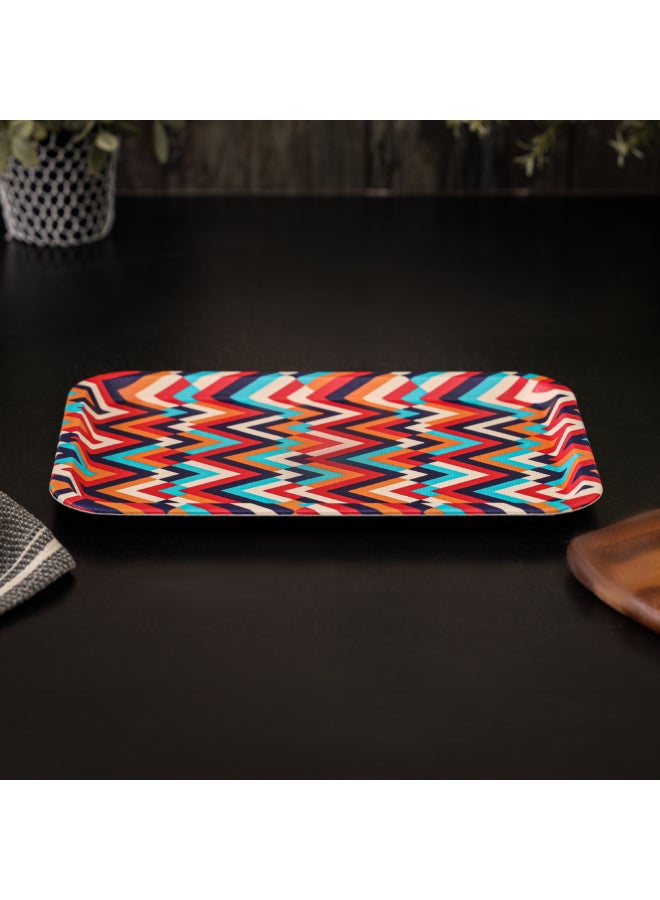 Royalford 31X21 CM Rectangular Leather Tray- RF11268| Elegant and Sleek Design with Durable and Long-Lasting Construction| Ideal for Serving Drink and as a Dcor Piece| Multi-Color Assorted Colour - Image 2