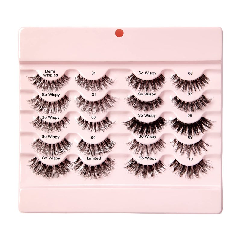 i.Envy i-ENVY 10 Pairs So Wispy Human Hair Eyelashes Multipack, Natural Dramatic Fluffy False Lashes - Invisible Band, Volume & Curl, Lightweight, Reusable - Image 2