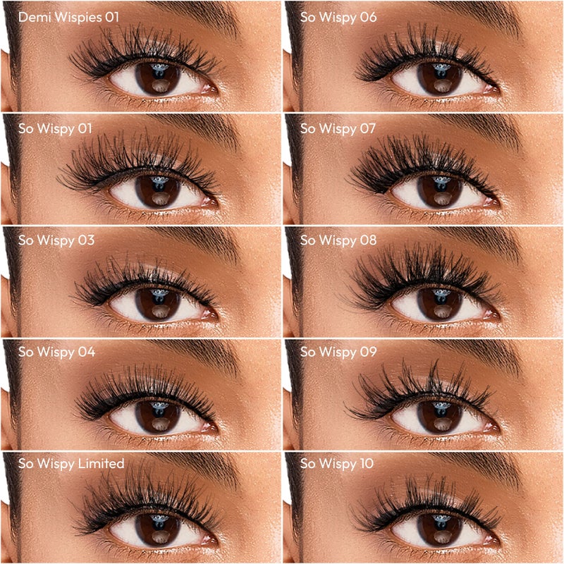 i.Envy i-ENVY 10 Pairs So Wispy Human Hair Eyelashes Multipack, Natural Dramatic Fluffy False Lashes - Invisible Band, Volume & Curl, Lightweight, Reusable - Image 4