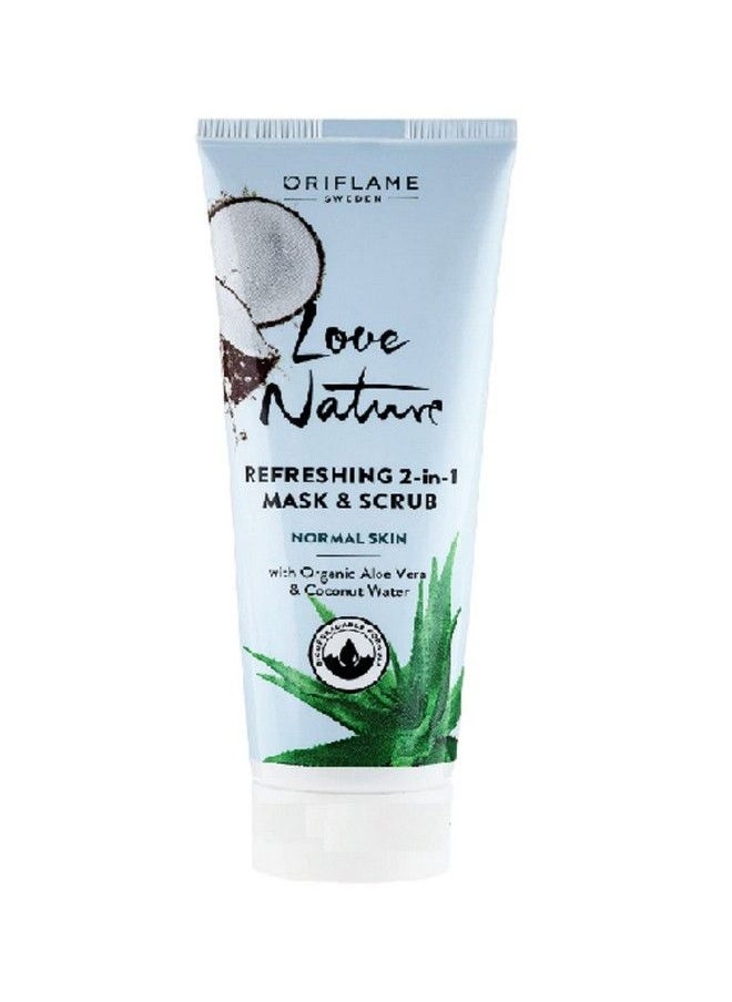 Oriflame - Refreshing 2In1 Mask & Scrub With Organic Aloe Vera & Coconut Water 75Ml (By Ori Flame) - Image 1