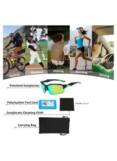 KASTWAVE Polarized Sports Glasses, Cycling Sunglasses for Men Women, Sunglasses Set for Cycling Baseball Golf Fishing Driving Running  - Image 5