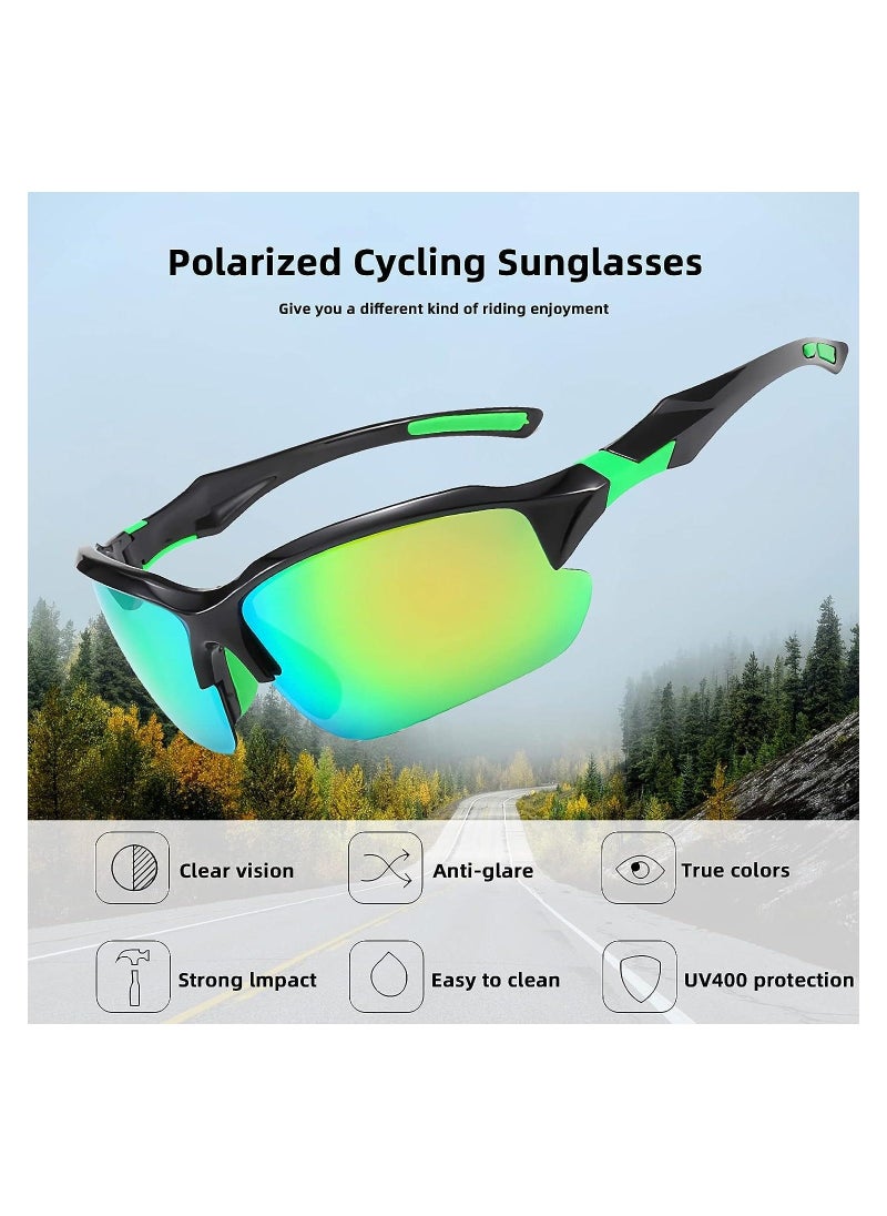 KASTWAVE Polarized Sports Glasses, Cycling Sunglasses for Men Women, Sunglasses Set for Cycling Baseball Golf Fishing Driving Running  - Image 4