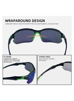 KASTWAVE Polarized Sports Glasses, Cycling Sunglasses for Men Women, Sunglasses Set for Cycling Baseball Golf Fishing Driving Running  - Image 2