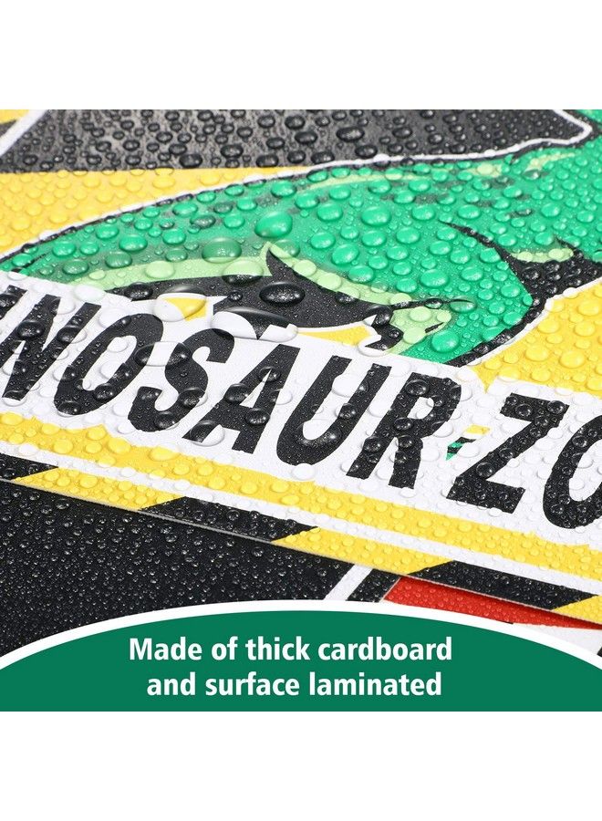 Blulu 9 Pcs Dinosaur Signs Birthday Party Supplies Party Decorations Dinosaur Sign Dinosaur Crossing Sign Decor For Kids Birthday Party Room Dinosaur Wall Decor - Image 4