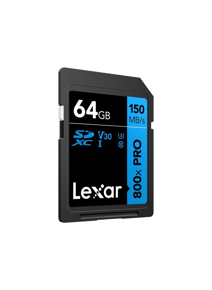 Lexar 64GB High-Performance 800x PRO UHS-I SDXC Memory Card (BLUE Series)  - Image 2