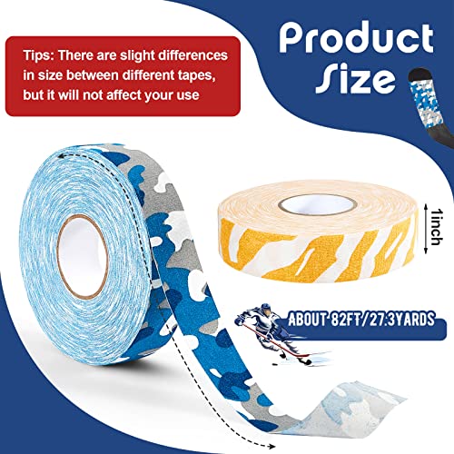 Deekin 6 Rolls Hockey Tape USA Flag Camo Lacrosse Stick Tape Waterproof Non Slip Hockey Athletic Sports Stick Baseball, 1'' x 27 Yards/Roll(Bright,Vivid) - Image 2