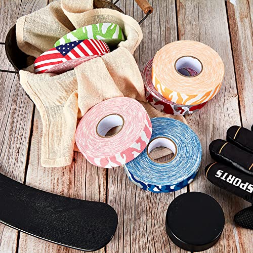 Deekin 6 Rolls Hockey Tape USA Flag Camo Lacrosse Stick Tape Waterproof Non Slip Hockey Athletic Sports Stick Baseball, 1'' x 27 Yards/Roll(Bright,Vivid) - Image 5