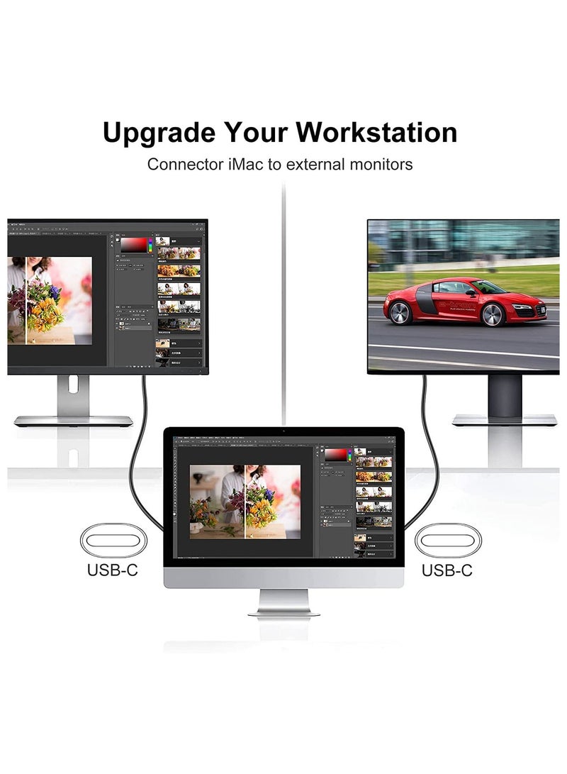 Y&D UV-CABLE USB C to VGA Cable Type-C Male Cable Adapter [Thunderbolt 3] Compatible Converter foriMac MacBook Pro Air Surface Book 2 Chromebook and More More-6 Feet - Image 2