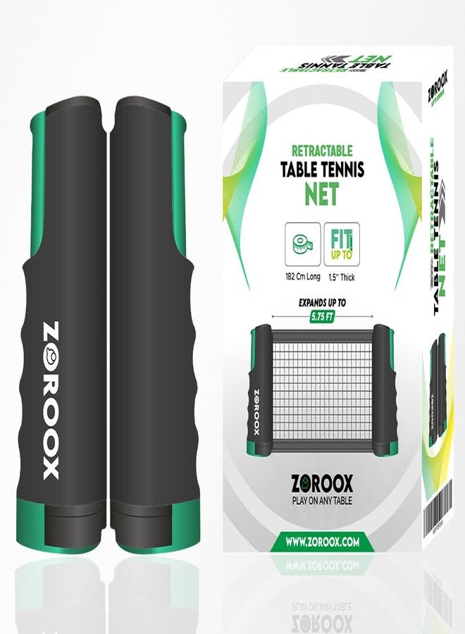 ZOROOX Table Tennis Net | Portable | Retractable | Easy Install Portable Table Tennis Net for Any Table. Easy to Install & Durable - Image 1