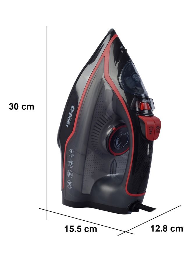 تكنو بيست أداة كي بخار 280 ml 2200 W BSI-003 أحمر، أبيض - Image 4