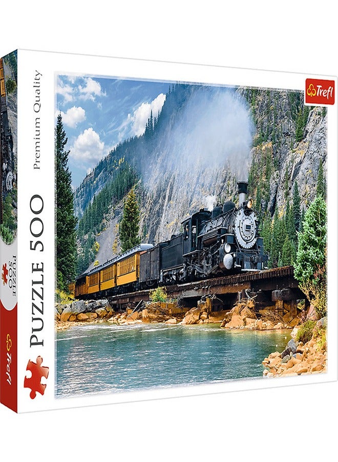 Trefl - Mountain Train Puzzle 500 Pieces - 37379 - Image 1