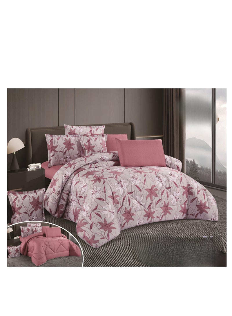 8-piece royal printed double bedspread, king-size comforter, 230 x 250  - Image 1