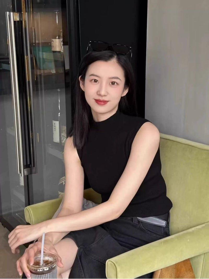 100 Tencel Summer New Sleeveless Women''s Half-turtleneck Strap Base Shirt Women''s Solid Color Suit Inner Knit Vest - Image 2