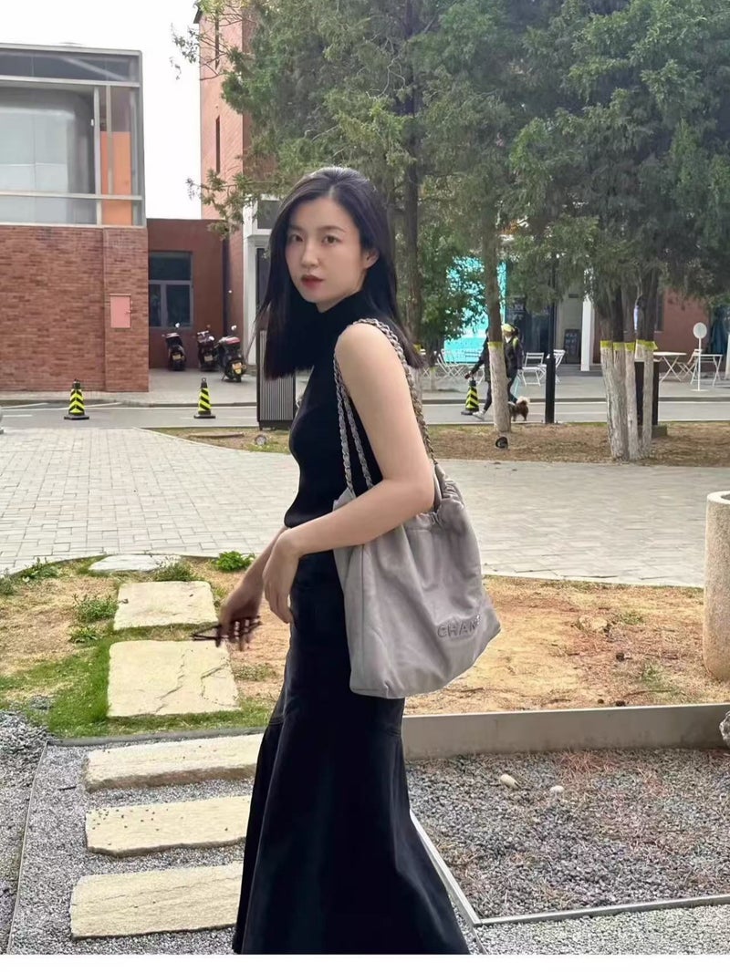 100 Tencel Summer New Sleeveless Women''s Half-turtleneck Strap Base Shirt Women''s Solid Color Suit Inner Knit Vest - Image 5