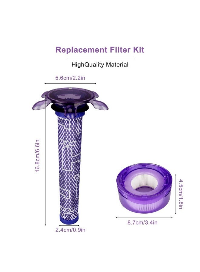 Hechuang 6 Pack Upgraded Star Vacuum Replacement Filters for Dyson V7, V8 Animal and V8 Absolute Vacuum. 3 Pre-Filters and 3 Post-Filters. Compare to Part # 965661-01 & 967478-01. - Image 5