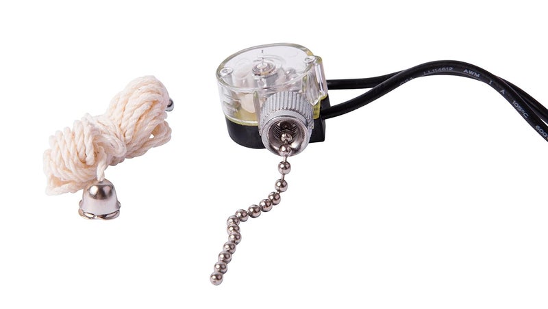 Gardner Bender GSW-31 Electrical Pull Chain Switch, SPST, ON-OFF, 6 A/125V AC with 6 Inch Wire Terminal - Image 1