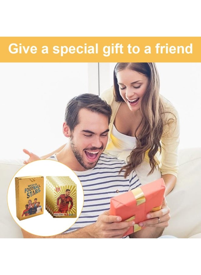 55 Pcs World Cup Football Star Card, Football Star Collection Card, Football Trading Card, Fan, Children, Youth, And Adult Football Trading Card (Gold Card) - Image 2