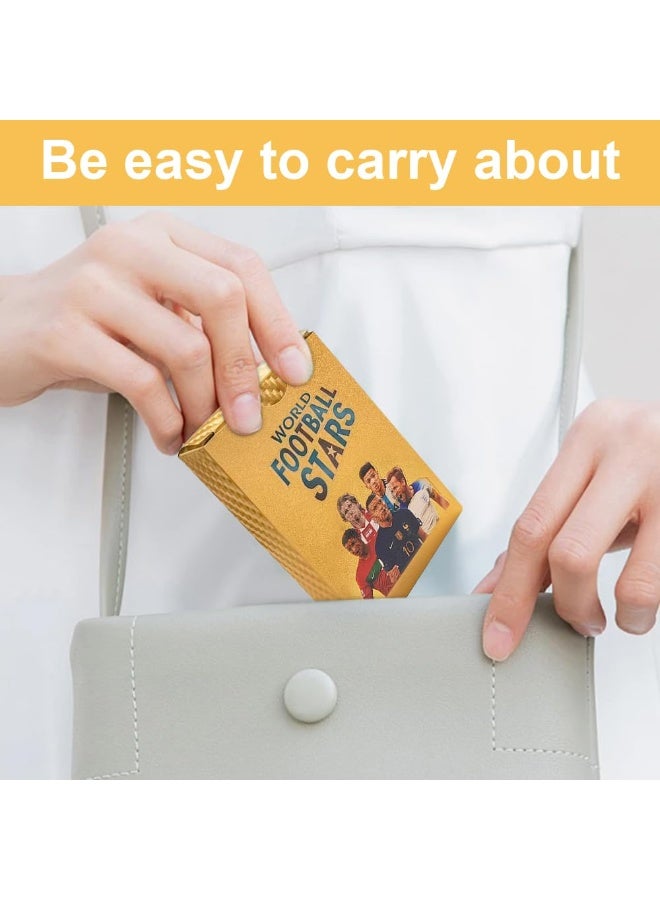 55 Pcs World Cup Football Star Card, Football Star Collection Card, Football Trading Card, Fan, Children, Youth, And Adult Football Trading Card (Gold Card) - Image 3