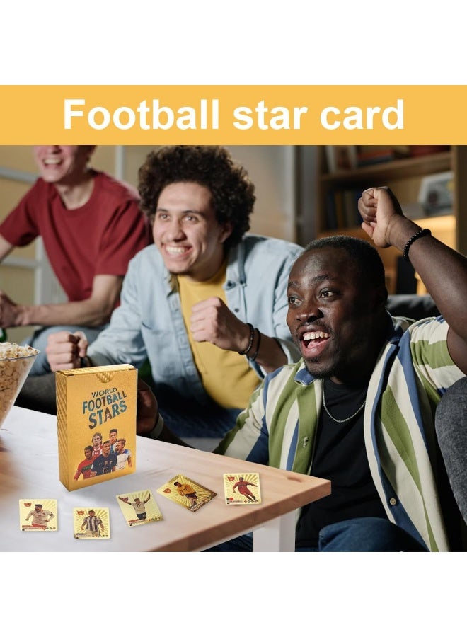 55 Pcs World Cup Football Star Card, Football Star Collection Card, Football Trading Card, Fan, Children, Youth, And Adult Football Trading Card (Gold Card) - Image 4