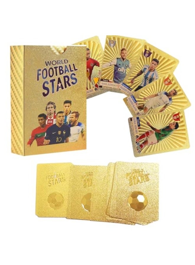55 Pcs World Cup Football Star Card, Football Star Collection Card, Football Trading Card, Fan, Children, Youth, And Adult Football Trading Card (Gold Card) - Image 5