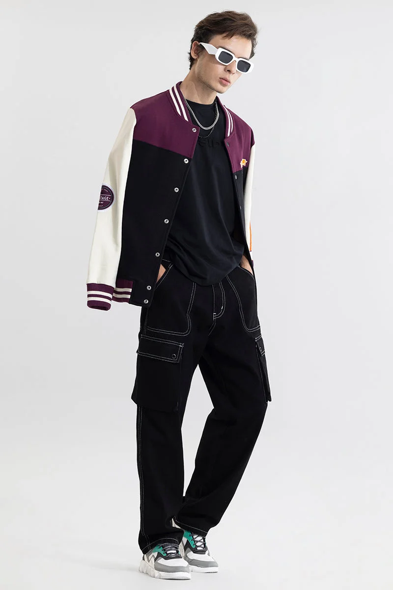 Snitch Black Black Solid Loose Fit Streetwear Jeans for Men | Best Price UAE