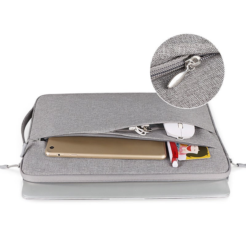 For Apple Macbook inner bag female Korean version Xiaomi Huawei pro notebook laptop bag 1345.6 inches Hemp gray (with small bag) 13.3 inches - Image 5