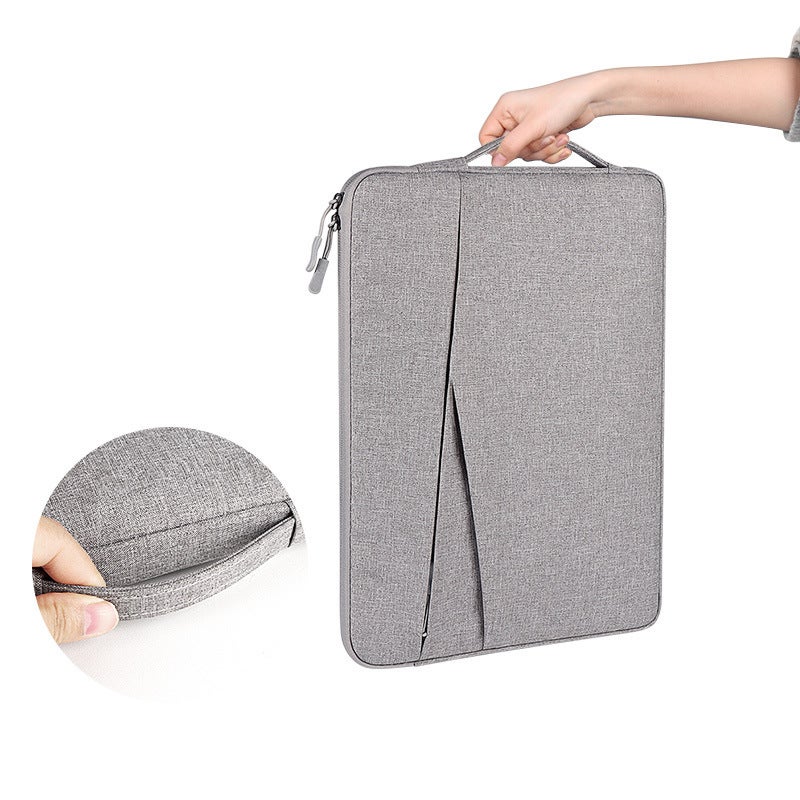 For Apple Macbook inner bag female Korean version Xiaomi Huawei pro notebook laptop bag 1345.6 inches Hemp gray (with small bag) 13.3 inches - Image 3