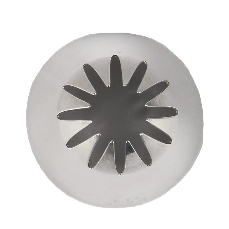 FineDecor Large Piping Tip Seamless Stainless Steel Icing Piping Nozzle Tip Cake Decorating Tools Cream Puff Decor Pastry Icing Piping Tool for Baker 1 Piece C11