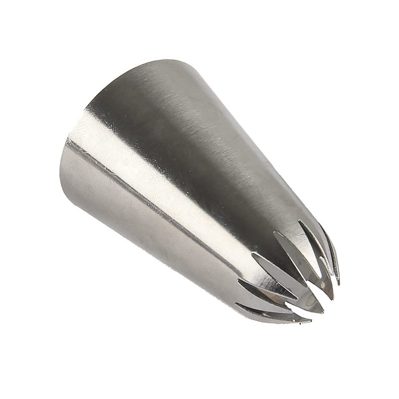 FineDecor Large Piping Tip Seamless Stainless Steel Icing Piping Nozzle Tip Cake Decorating Tools Cream Puff Decor Pastry Icing Piping Tool for Baker 1 Piece C11