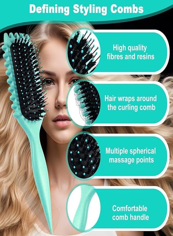 Flygon Curly Hair Comb, Curl Defining Comb, Bristle Hair Brush Styling Brush, Curly Hair Comb, Curl Detangler Hair Brush, Shaping & Defining Curls For Women - Image 3