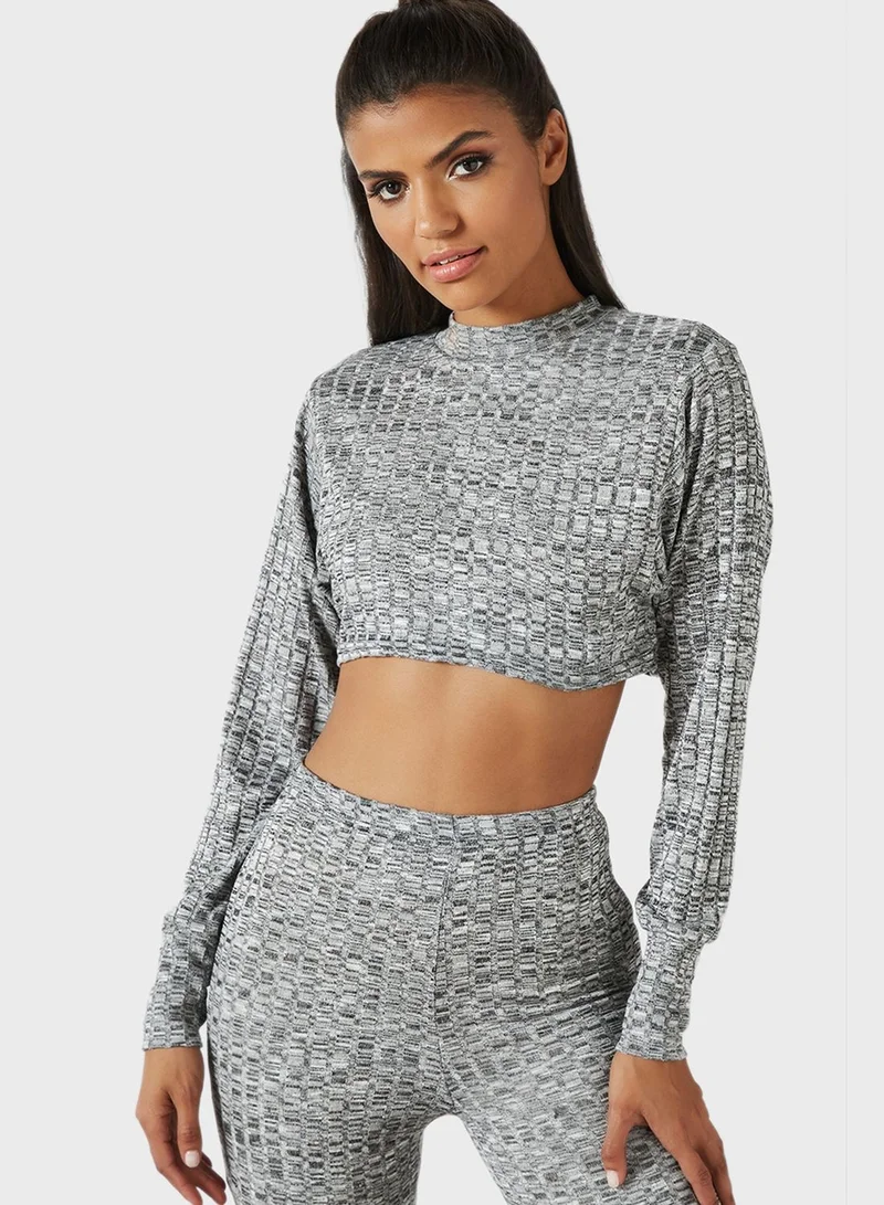 FEMME LUXE Ribbed Loungewear Set