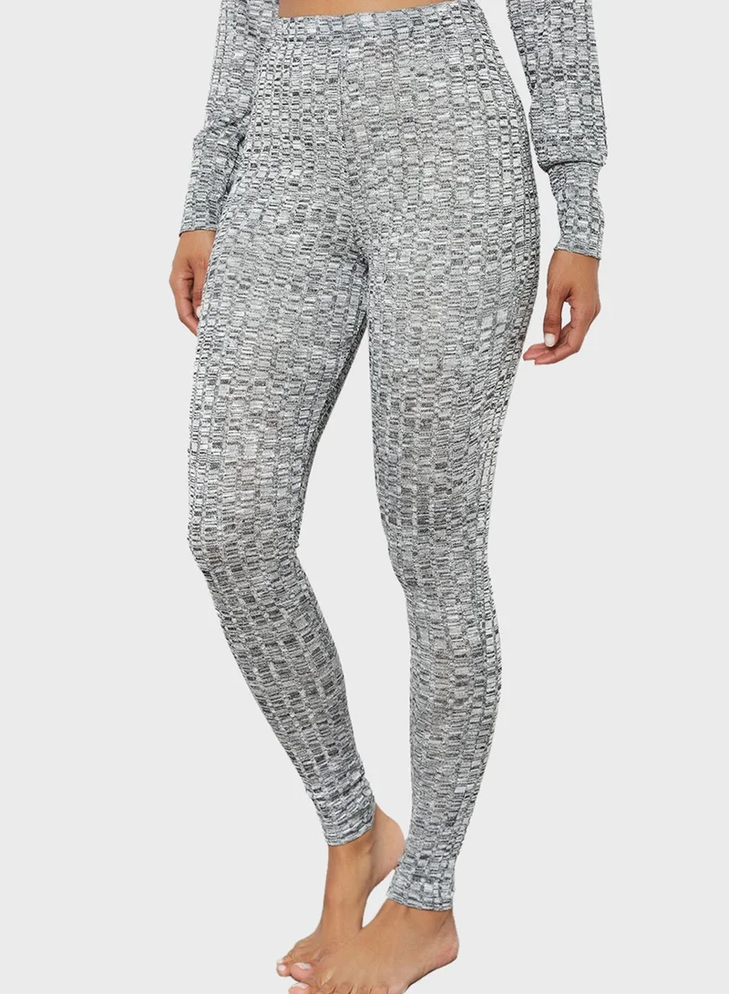 FEMME LUXE Ribbed Loungewear Set