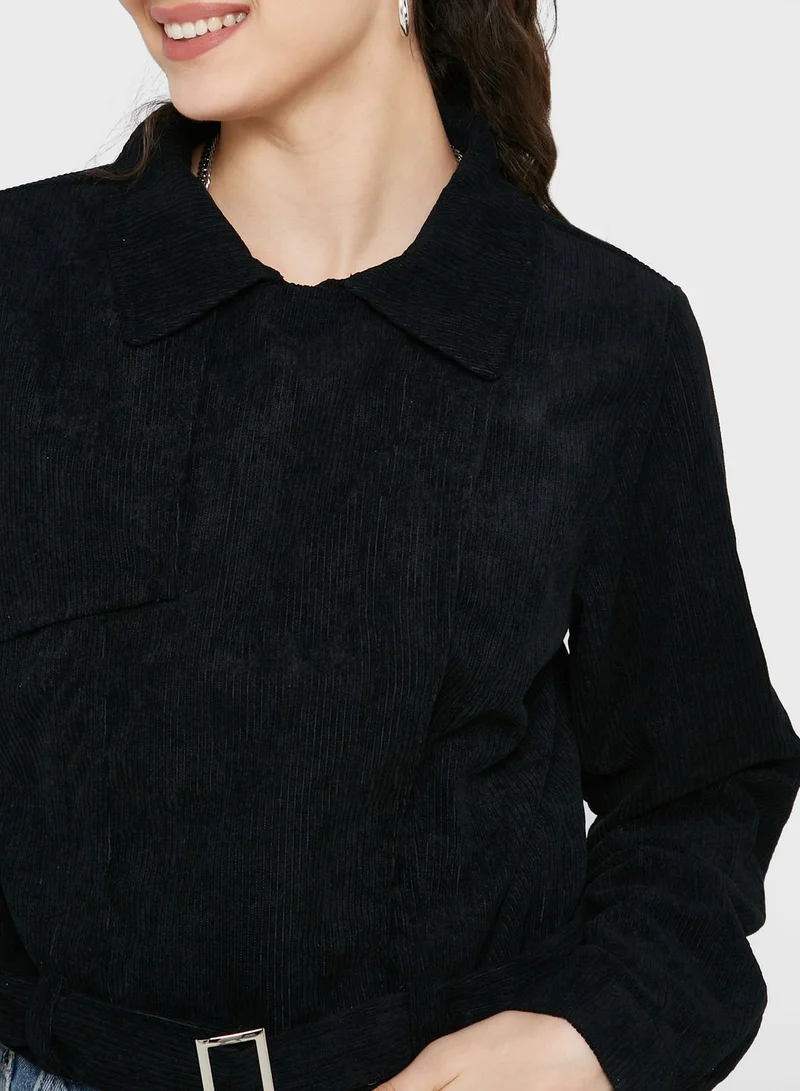 Ginger Classic Suede Look Jacket