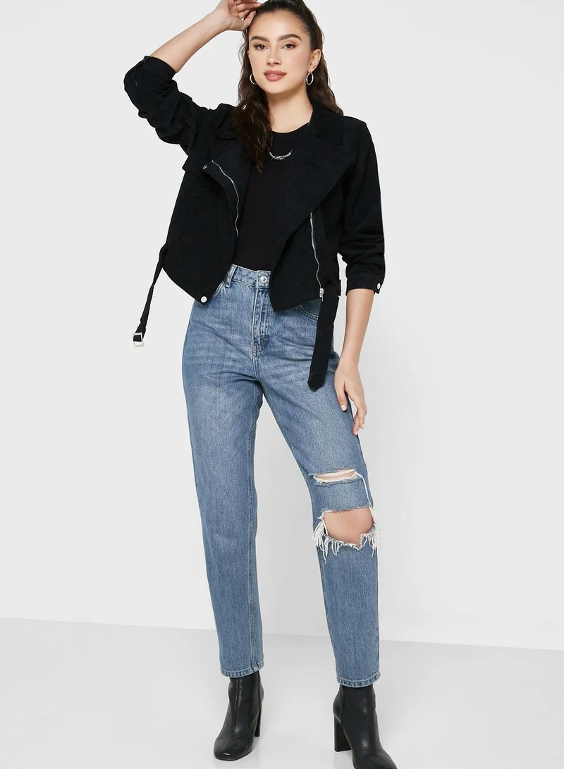 Ginger Classic Suede Look Jacket