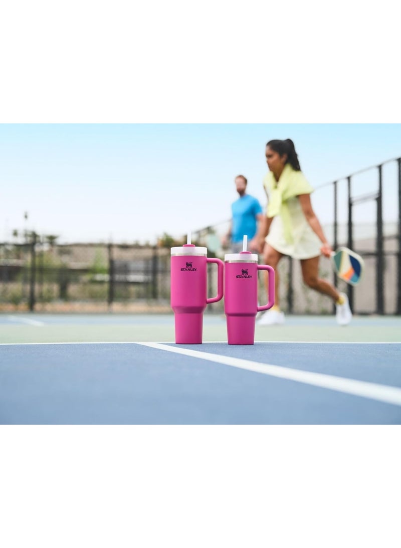 Stanley Quencher FlowState Stainless Steel Vacuum Insulated Tumbler with Lid and Straw for Water, Iced Tea or Coffee, Smoothie and More, Fuchsia, 40oz - Image 4