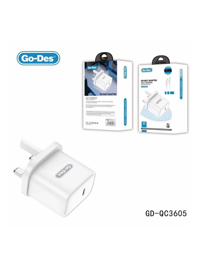 GO-DES PD Fast Asapter Fast Charging GD-QC3605