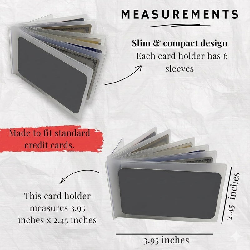 ag wallets Set of 2 Clear Premium Quality Wallet Insert from (Bifold 6 Page) - Image 2