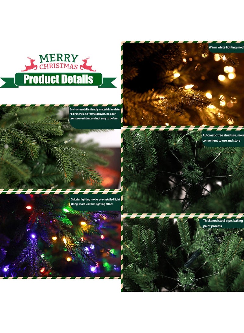 TAPIT PE Mixed PVC Christmas Tree with Lights Christmas Shopping Mall Scene Decoration Supplies LED Christmas Tree - Image 3