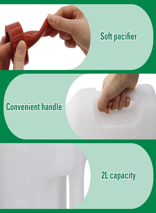 Abustle pig Calf Bottle with Hand Grip Handle and a Replacement Nipple,2 Quart Calf Milk Feeder Nursing Feeding Bottle (Red, Calf Bottle Set) - Image 4