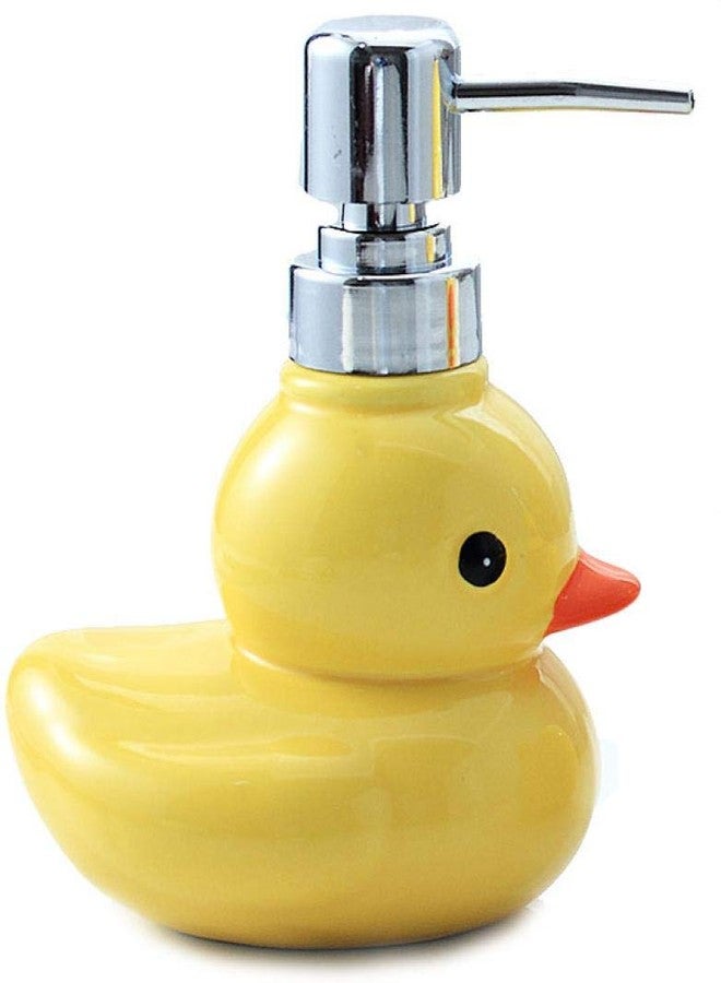 123Arts Ceramic Duck Soap Dispenser with Pump Soap Bottle or Lotion Bottle, 9 oz - Image 1