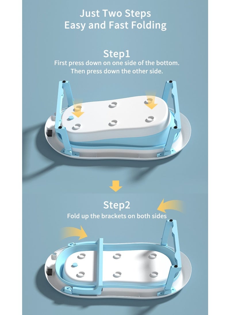 لحظة مرح حوض استحمام للاطفال قابل للطي مع مقياس حرارة - Image 4