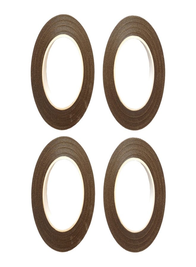 Transun Moo 4 Rolls 1/2 Inch Floral Tapes Florist Wraps for Bouquet Stem and Flowers Making Craft Projects (30 Yards, Brown) - Image 1