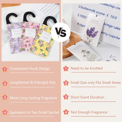 Rose Cottage Large 12 Packs Closet Deodorizer Freshener Closet Air Freshener Home Scented Sachets Room Freshener Scents Air Freshener Closet Odor Eliminator 4 Scents Floral - Image 4