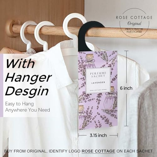 Rose Cottage Large 12 Packs Closet Deodorizer Freshener Closet Air Freshener Home Scented Sachets Room Freshener Scents Air Freshener Closet Odor Eliminator 4 Scents Floral - Image 2