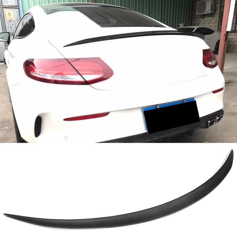 QASULER Carbon Fiber Rear Spoiler for Mercedes-Benz C63 AMG - Image 4