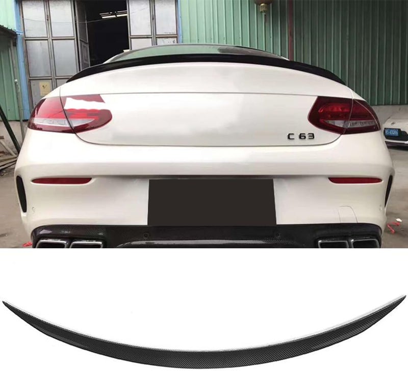 QASULER Carbon Fiber Rear Spoiler for Mercedes-Benz C63 AMG - Image 5