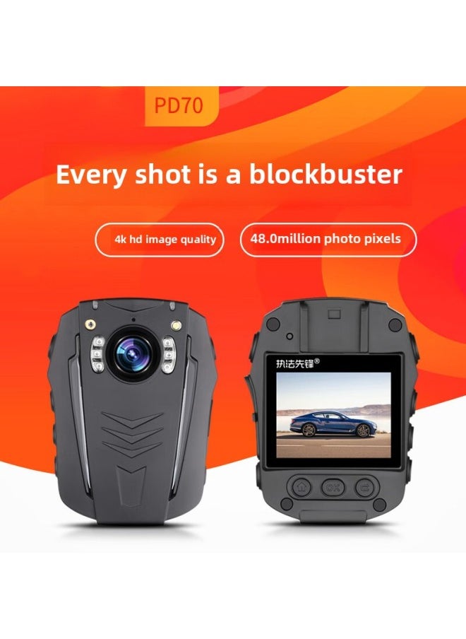 Generic Law Enforcement Pioneer PD70 HD 4K Infrared Night Vision Law Enforcement Instrument Gao Qing On-site Law Enforcement Recorder Portable Camera-Body Color:1296p 16g  - Image 2