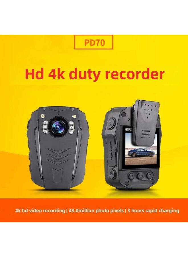 Generic Law Enforcement Pioneer PD70 HD 4K Infrared Night Vision Law Enforcement Instrument Gao Qing On-site Law Enforcement Recorder Portable Camera-Body Color:1296p 16g  - Image 1